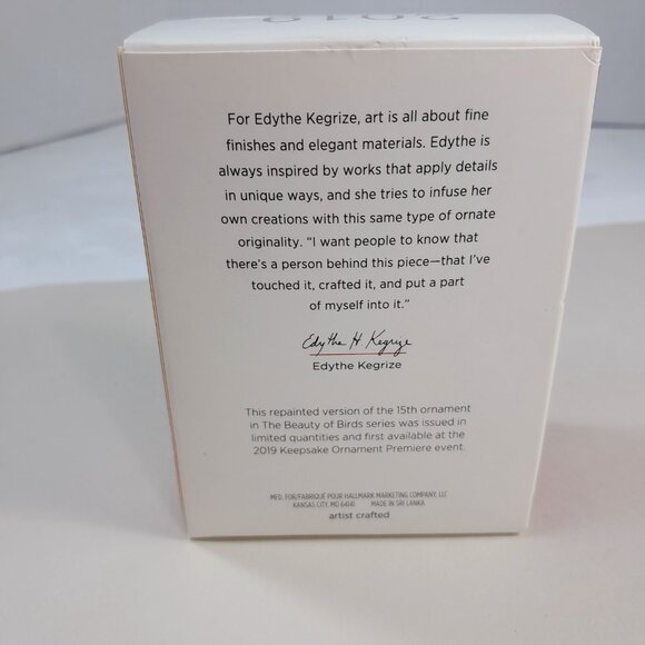 Hallmark Beauty of Birds Series Ornament Christmas 2019 Lady Summer Tanager - Picture 7 of 7